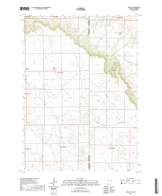 Kirtley Wyoming US Topo Map Image