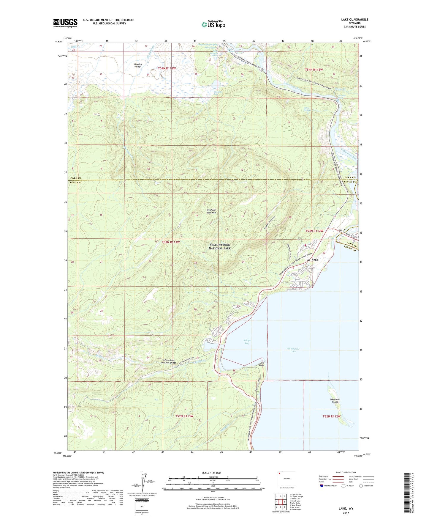 Lake Wyoming US Topo Map Image