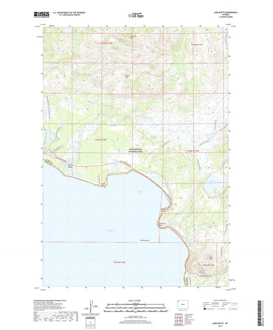 Lake Butte Wyoming US Topo Map Image