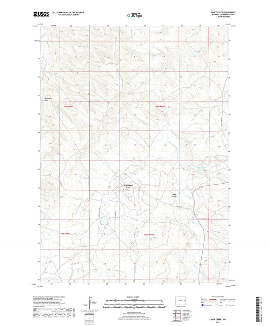 Lance Creek Wyoming US Topo Map Image