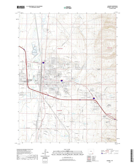 Laramie Wyoming US Topo Map Image