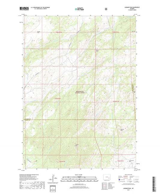 Laramie Peak Wyoming US Topo Map Image