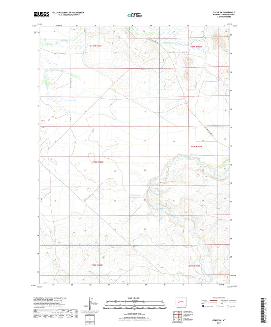 Leckie SW Wyoming US Topo Map Image