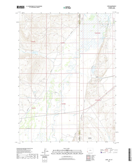 Leefe Wyoming US Topo Map Image
