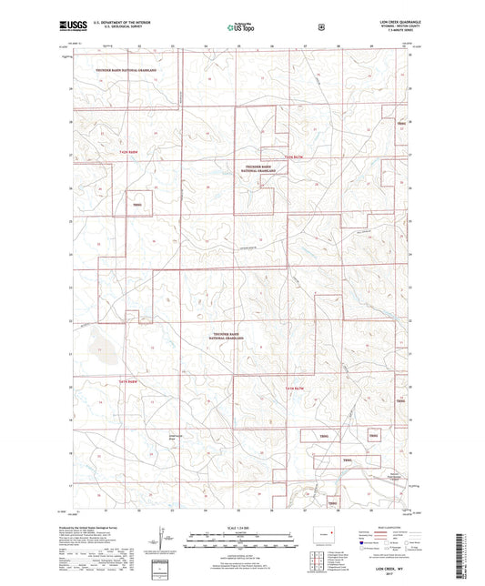 Lion Creek Wyoming US Topo Map Image