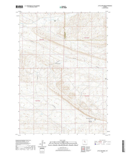 Little Sand Draw Wyoming US Topo Map Image