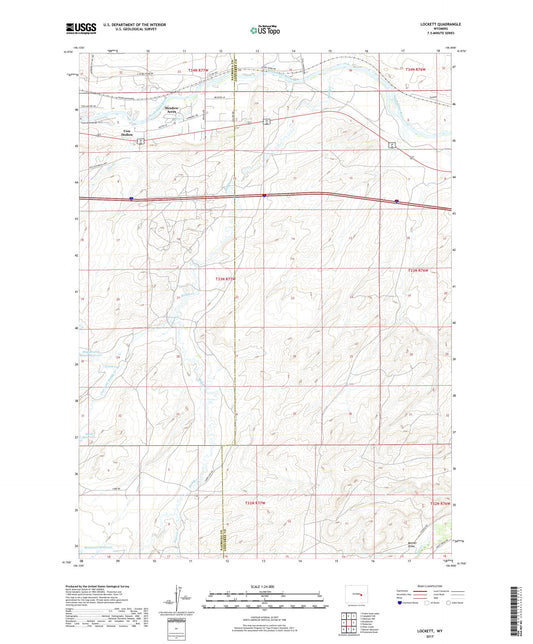 Lockett Wyoming US Topo Map Image
