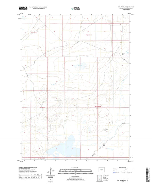 Lost Creek Lake Wyoming US Topo Map Image