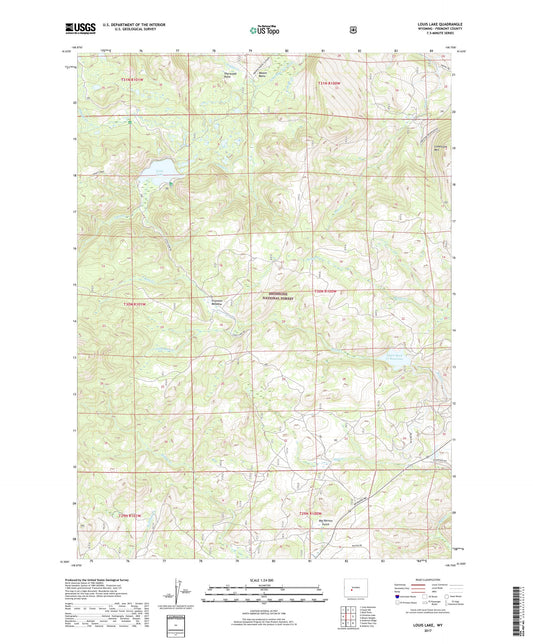 Louis Lake Wyoming US Topo Map Image