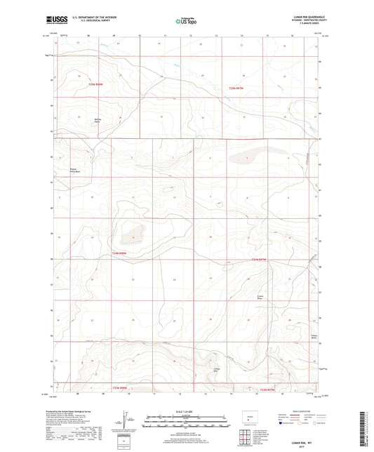 Luman Rim Wyoming US Topo Map Image