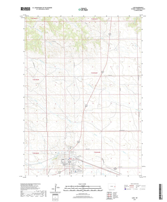 Lusk Wyoming US Topo Map Image