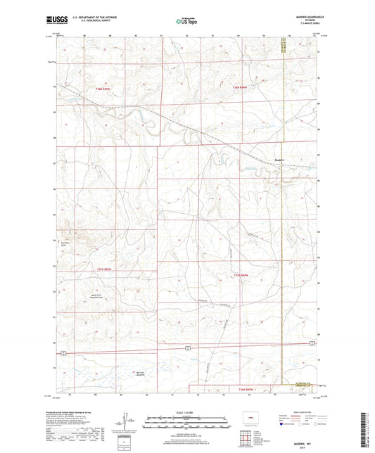 Madden Wyoming US Topo Map Image
