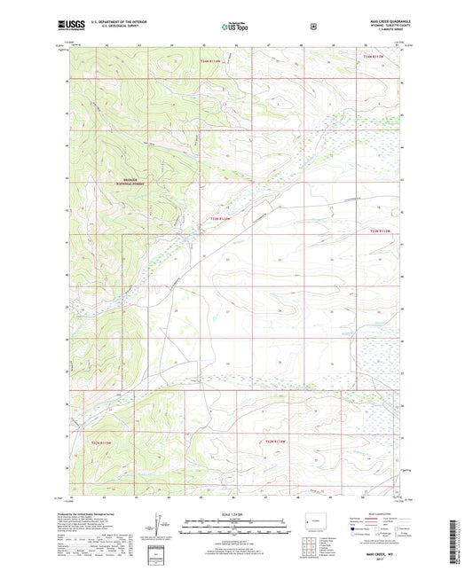 Maki Creek Wyoming US Topo Map Image