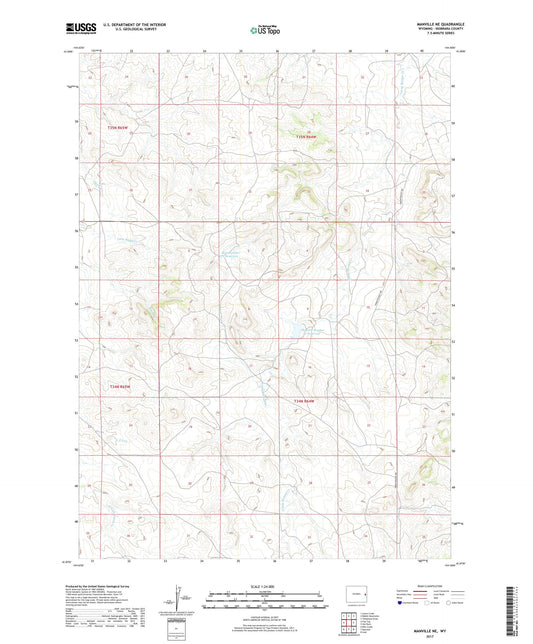 Manville NE Wyoming US Topo Map Image