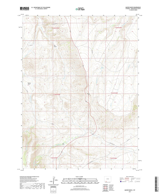 Maxon Ranch Wyoming US Topo Map Image