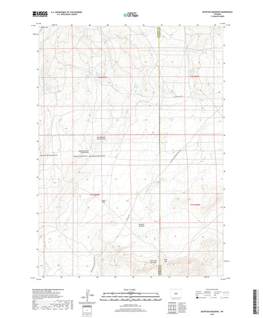 McIntosh Meadows Wyoming US Topo Map Image
