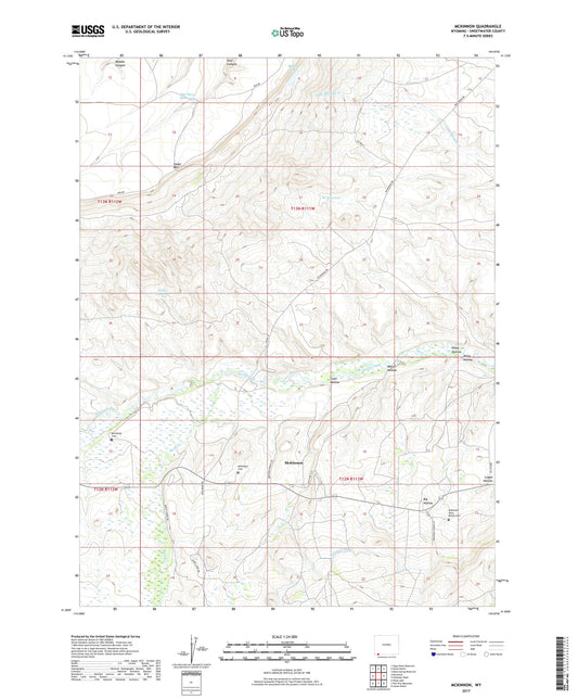 McKinnon Wyoming US Topo Map Image