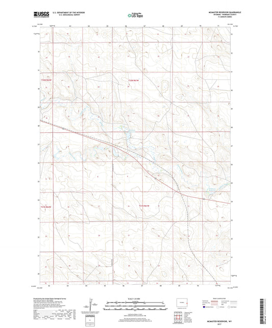 McMaster Reservoir Wyoming US Topo Map Image