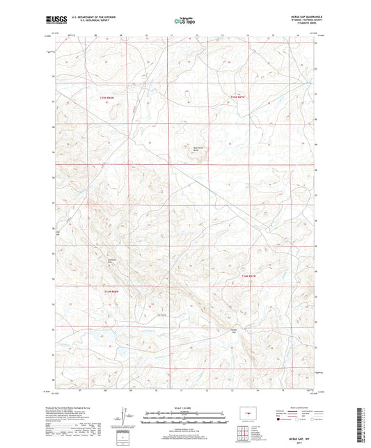 McRae Gap Wyoming US Topo Map Image