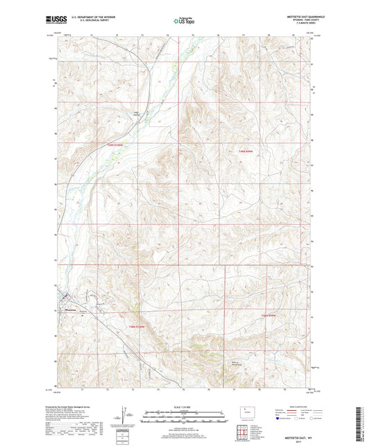 Meeteetse East Wyoming US Topo Map Image