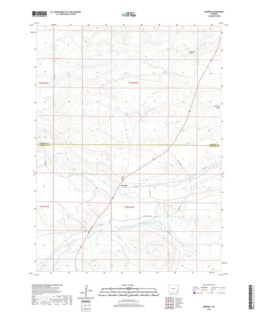 Meriden Wyoming US Topo Map Image