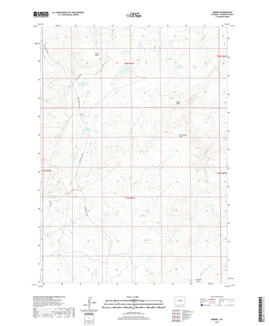 Merino Wyoming US Topo Map Image