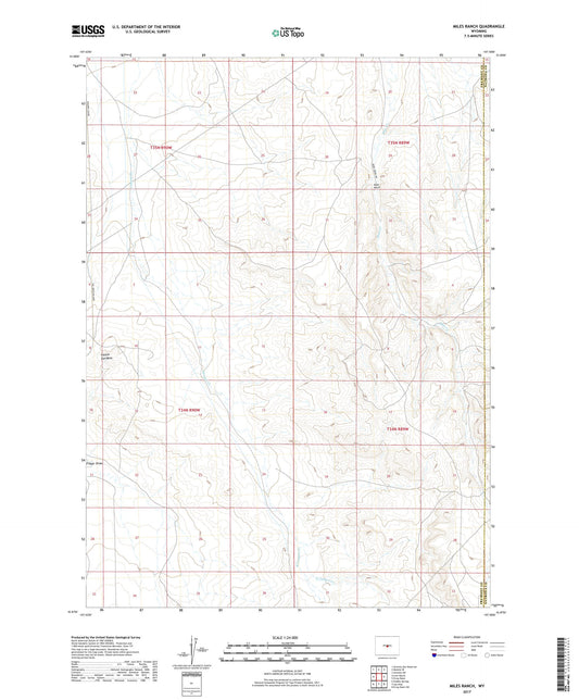 Miles Ranch Wyoming US Topo Map Image