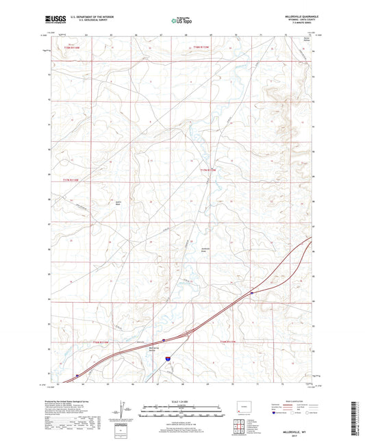 Millersville Wyoming US Topo Map Image