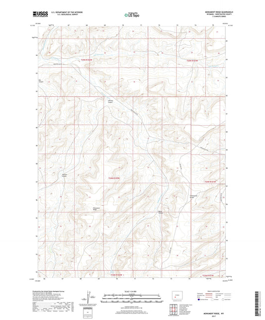 Monument Ridge Wyoming US Topo Map Image