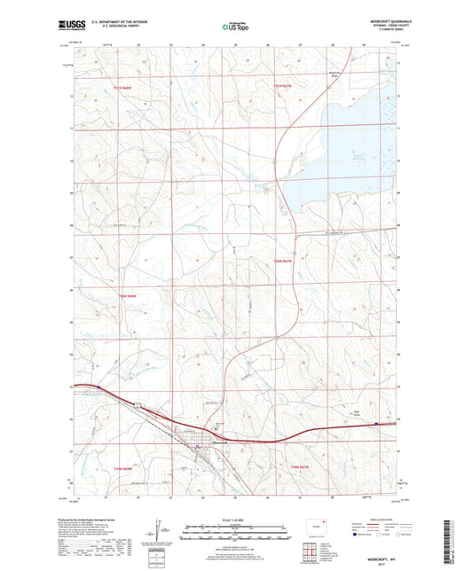 Moorcroft Wyoming US Topo Map Image