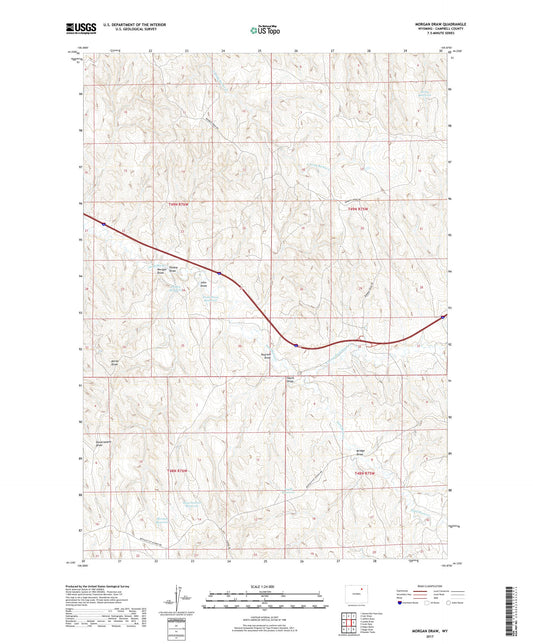 Morgan Draw Wyoming US Topo Map Image