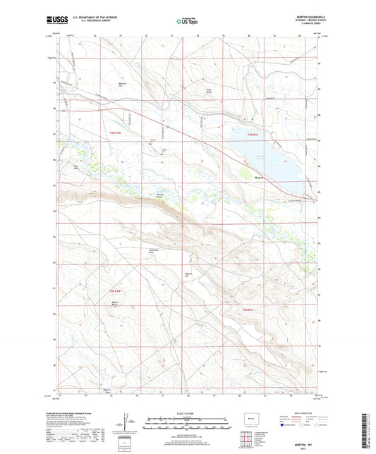 Morton Wyoming US Topo Map Image