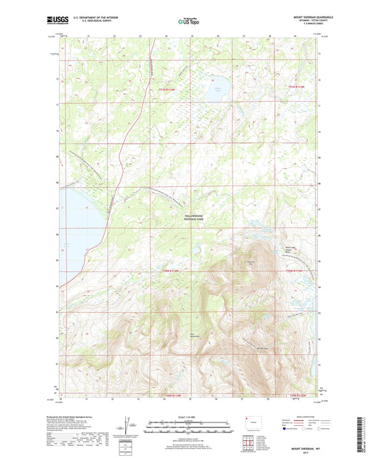 Mount Sheridan Wyoming US Topo Map Image
