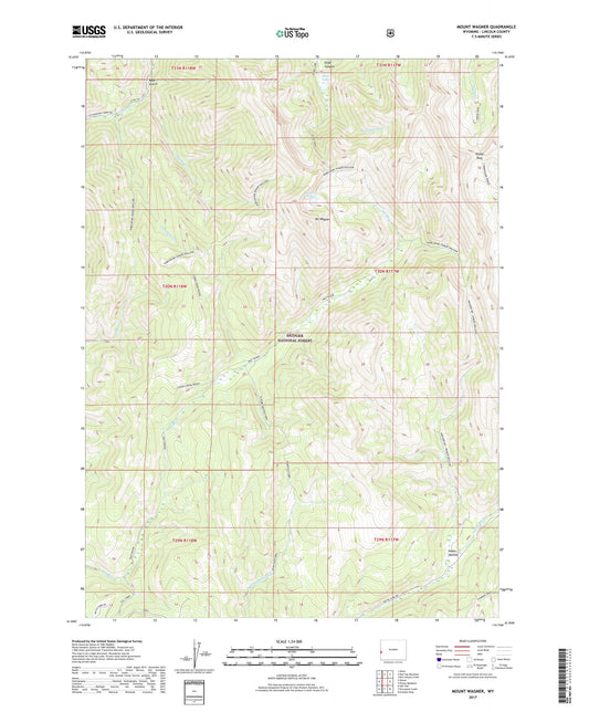 Mount Wagner Wyoming US Topo Map Image