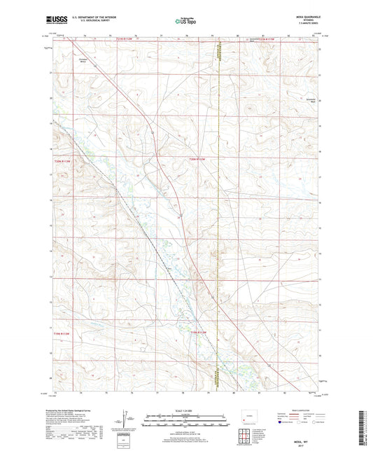 Moxa Wyoming US Topo Map Image