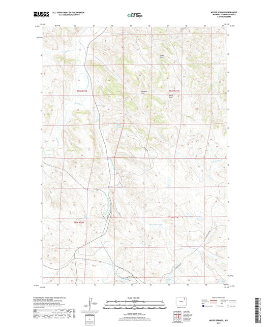 Moyer Springs Wyoming US Topo Map Image