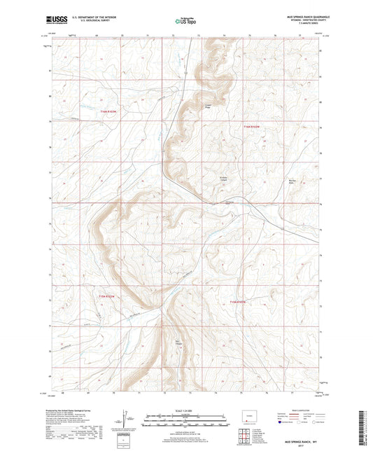 Mud Springs Ranch Wyoming US Topo Map Image