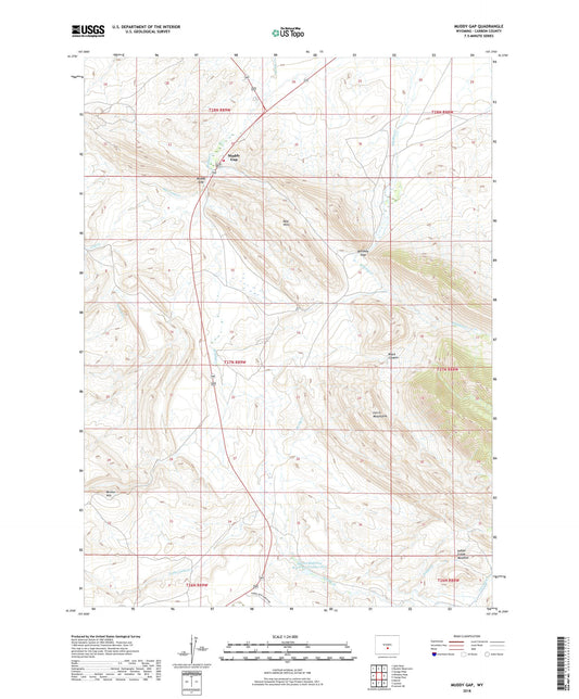 Muddy Gap Wyoming US Topo Map Image