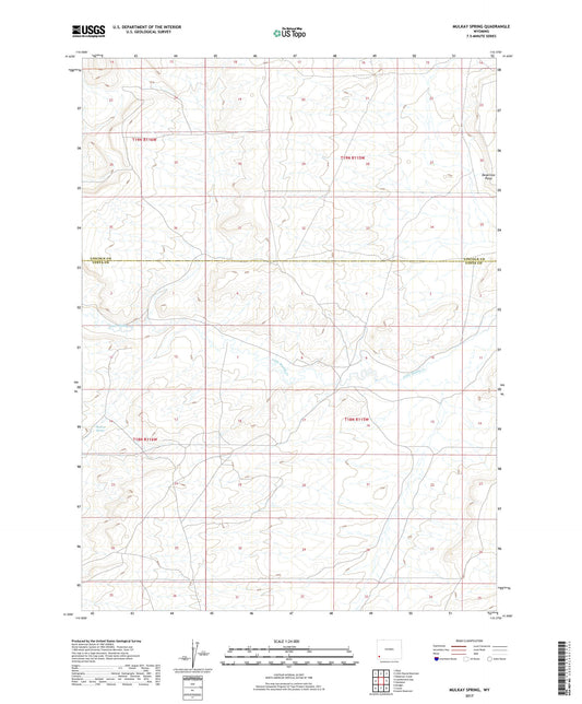 Mulkay Spring Wyoming US Topo Map Image
