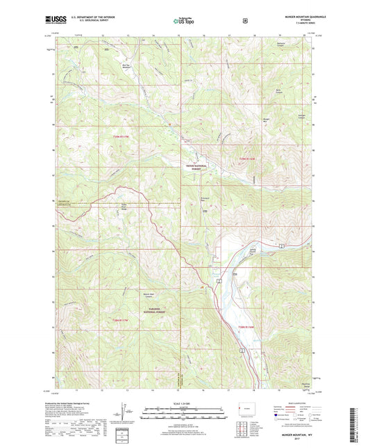Munger Mountain Wyoming US Topo Map Image