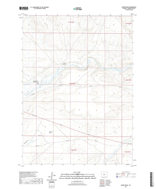 Myers Ranch Wyoming US Topo Map Image