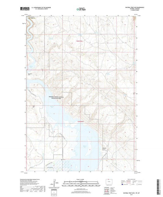 Natural Trap Cave Wyoming US Topo Map Image