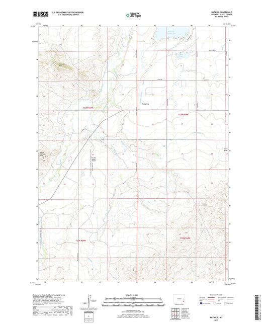 Natwick Wyoming US Topo Map Image