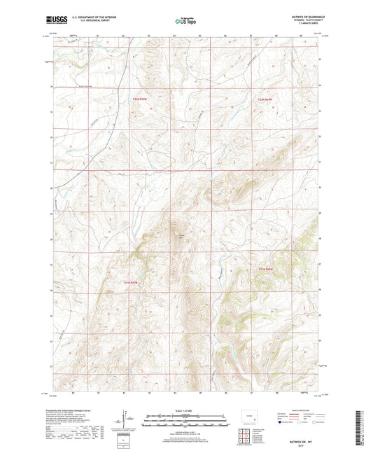 Natwick SW Wyoming US Topo Map Image