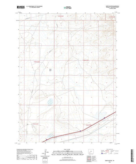 North Baxter Wyoming US Topo Map Image
