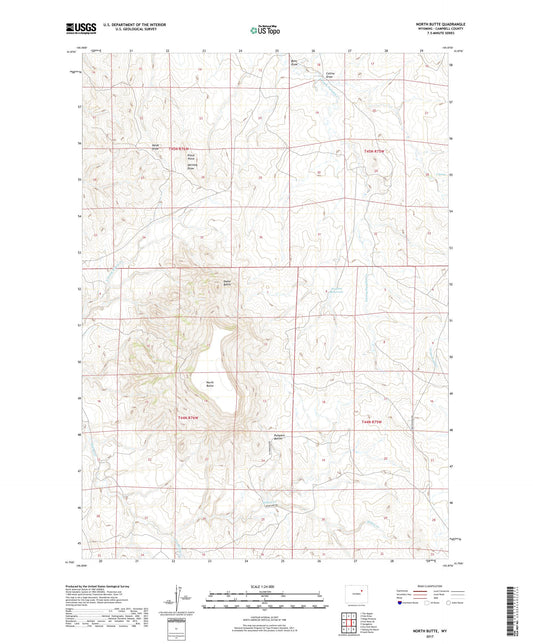 North Butte Wyoming US Topo Map Image