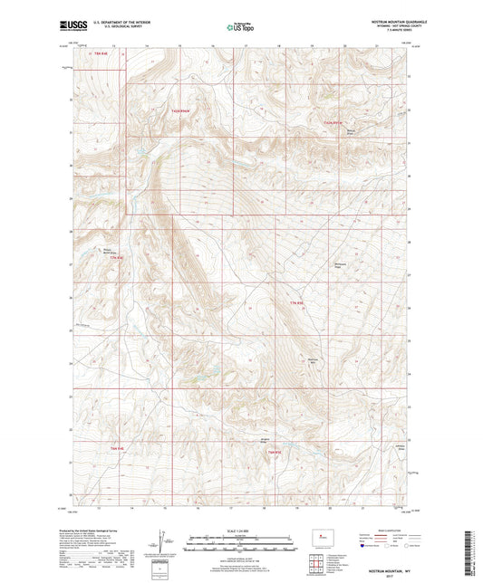 Nostrum Mountain Wyoming US Topo Map Image