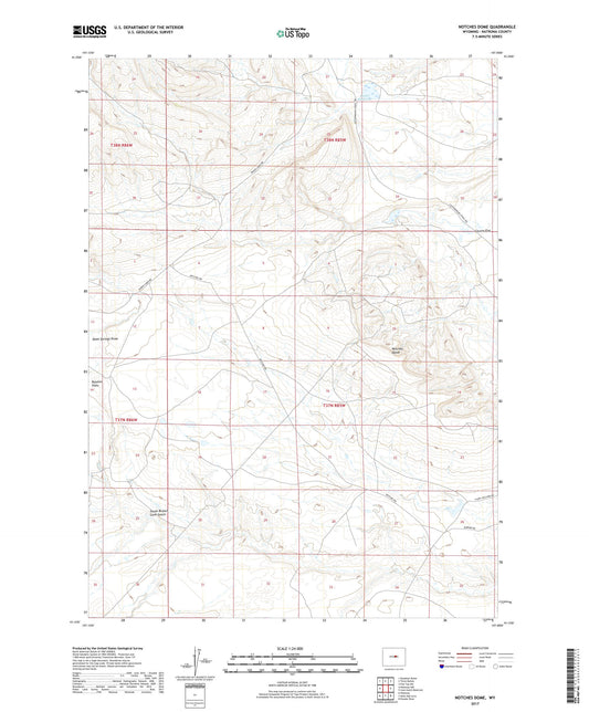 Notches Dome Wyoming US Topo Map Image