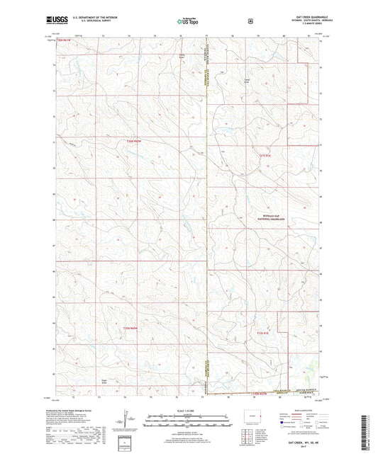 Oat Creek Wyoming US Topo Map Image