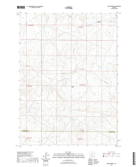 Olson Springs Wyoming US Topo Map Image